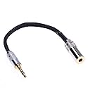 Black 3.5mm Male to 4.4mm Balanced Female Headphone Adapter for Sony NW-WM1Z 1A MDR-Z1R TA-ZH1ES PHA-2A 4.4mm Headphone Cable