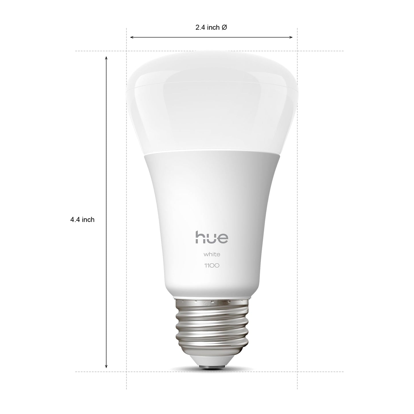 Philips Hue Smart LED A19 Bulb 2-Pack, Warm White Light 2700K, E26 Base, 10.5W, 1100 Lumens, Dimmable LED Bulbs, Works with Alexa, Google Assistant