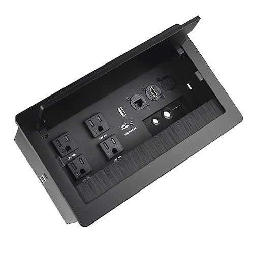 Conference Table Power hub Conference Table connectivity Box recessed Outlet Desk Outlet recessed Power Strip USB-c 65W Outlet Plug with USB Ports