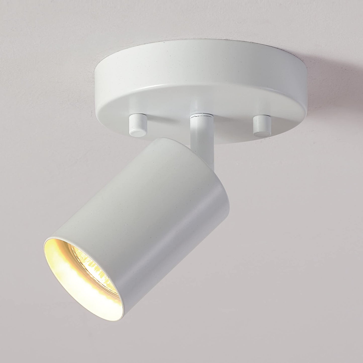 Globe Electric 1-Light Track Spotlight, Matte White, Pivoting Head, Dimmable, 57499