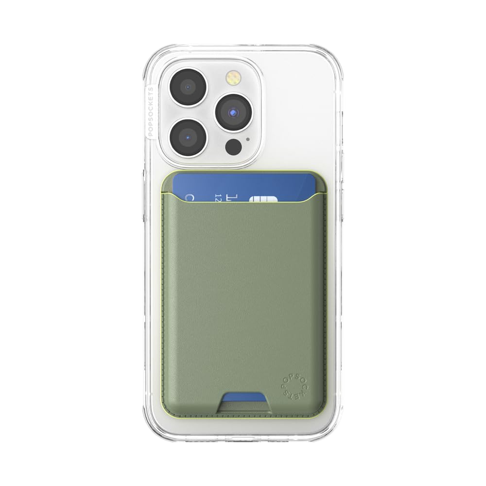 PopSockets Softgoods Phone Wallet and Adapter Ring for MagSafe, Phone Card Holder, Wireless Charging Compatible, Wallet Compatible with MagSafe®