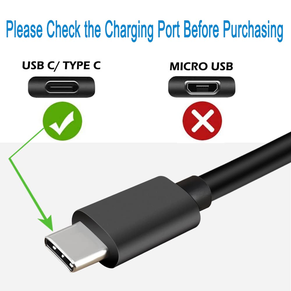 Fast USB C Charger for JBL Charge 4,Charge 5,Flip-5,Pulse-4,Jr-Pop,Clip-4,GO-3,Extreme-3,Tuner-2,Endurance Peak Speaker Headphone Earphones Power
