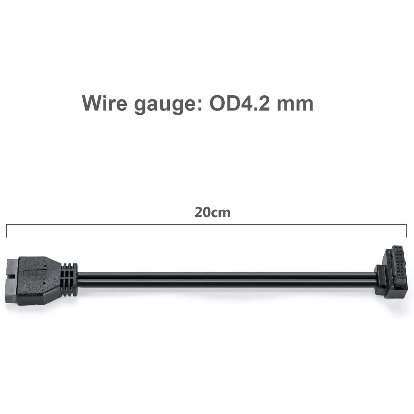 MZHOU SATA USB Extension Cable USB 3.0 Motherboard Front 19 Pin Male to Female Extension Cable High Speed Connection (The Interface Faces Outward)