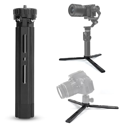 Akeipho Adjustable Aluminum Mini Tripod - Desktop Tabletop Stand for DSLR Cameras, Zhiyun Weebill/Smooth/Crane, DJI Ronin S/SC/RSC/RS, Osmo Mobile