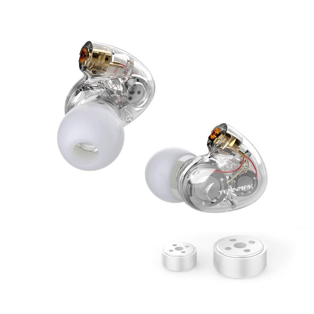 TENNMAK PRO Ear Head Replacement for SE846 SE535 SE425 SE215 LZ A4 A5 UE900 Pro Earbuds Earphone MMCX Cable (Clear)