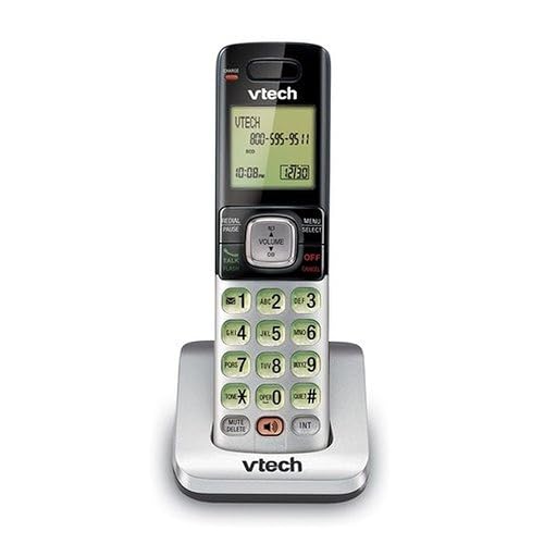 VTech CS6709 Accessory Cordless Handset, Silver/Black | Requires VTech CS6719, CS6729, CS6829, or CS6859 Series Phone System to Operate