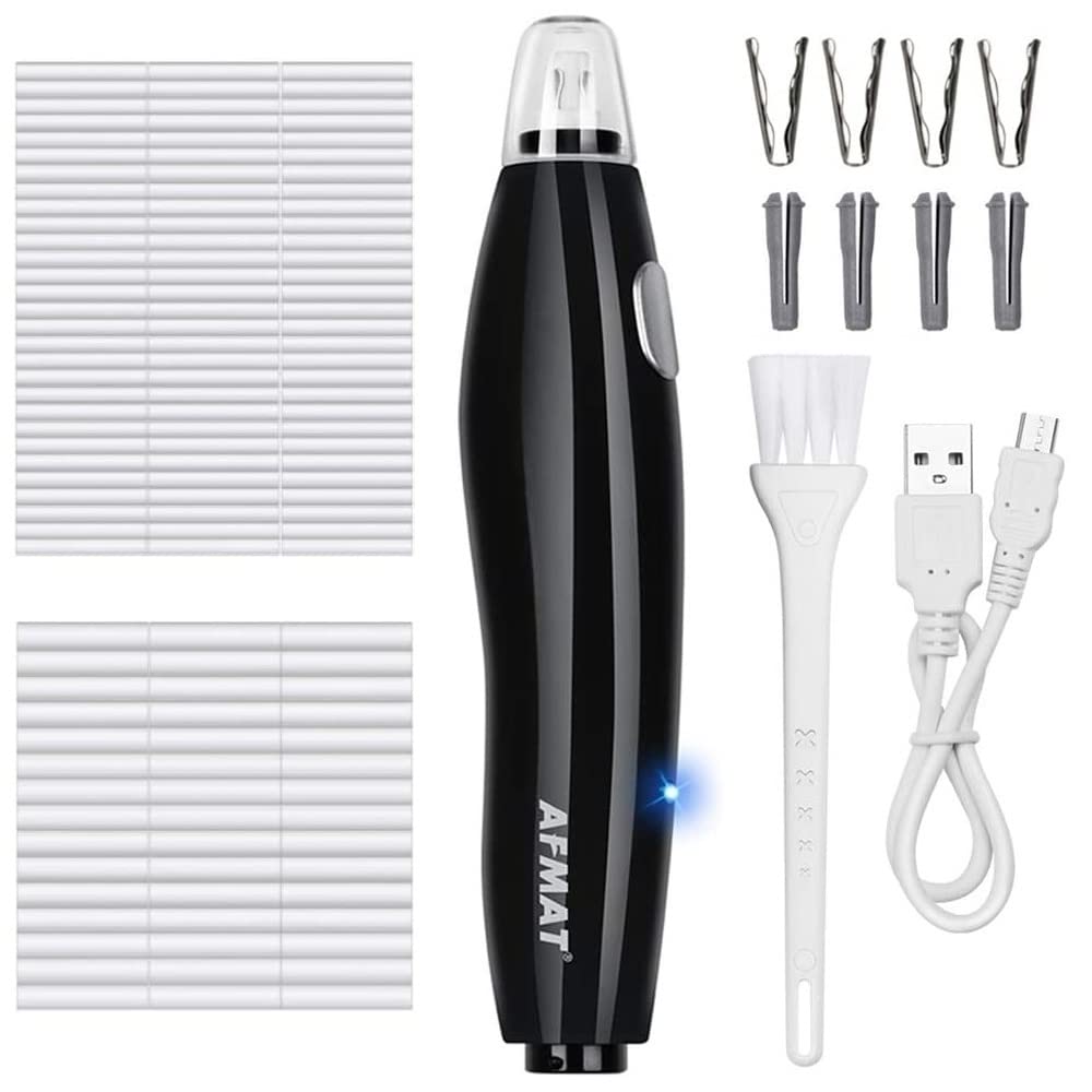 AFMAT Electric Eraser for Artists, Rechargeable Electric Eraser Kit, 140 Refills for Drafting, Electric Pencil Eraser - Battery Operated for Drawing