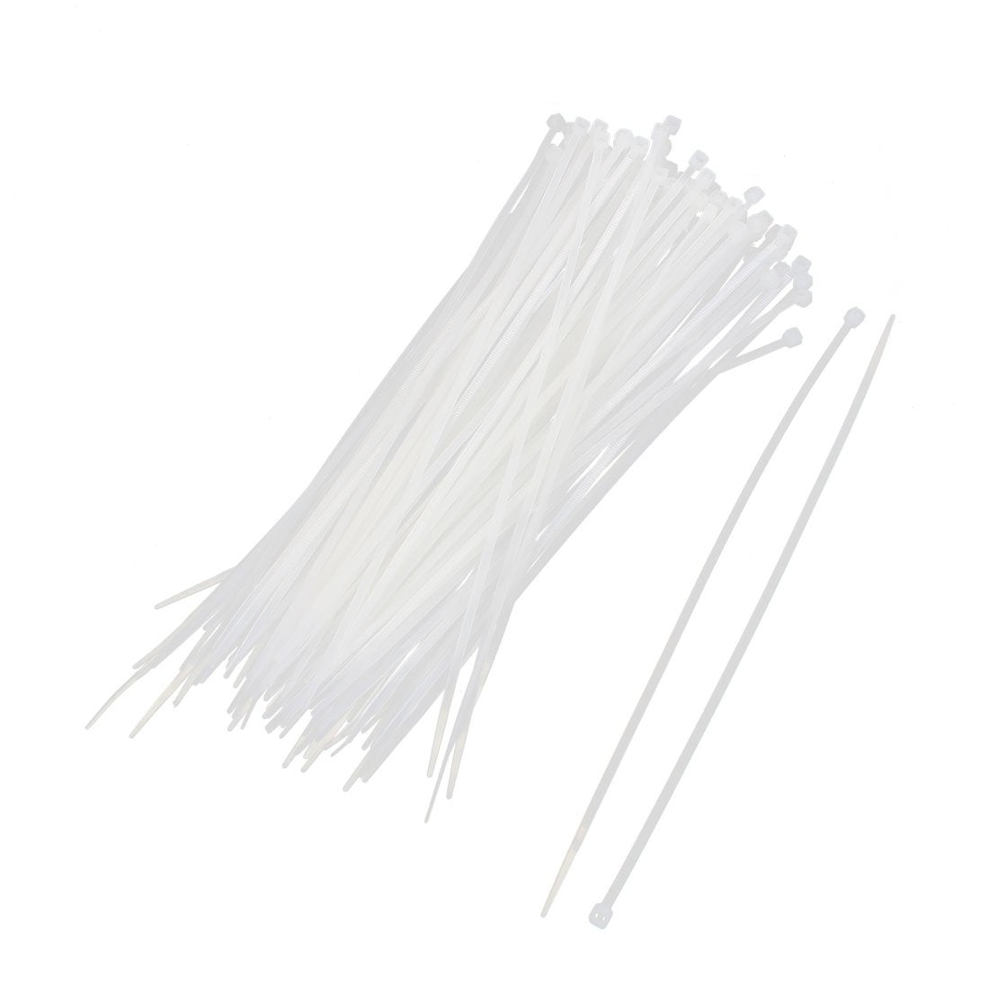 uxcell Nylon Wire Zip Cable Organizer Tie, 2.5mm x 200mm, 100pcs, White