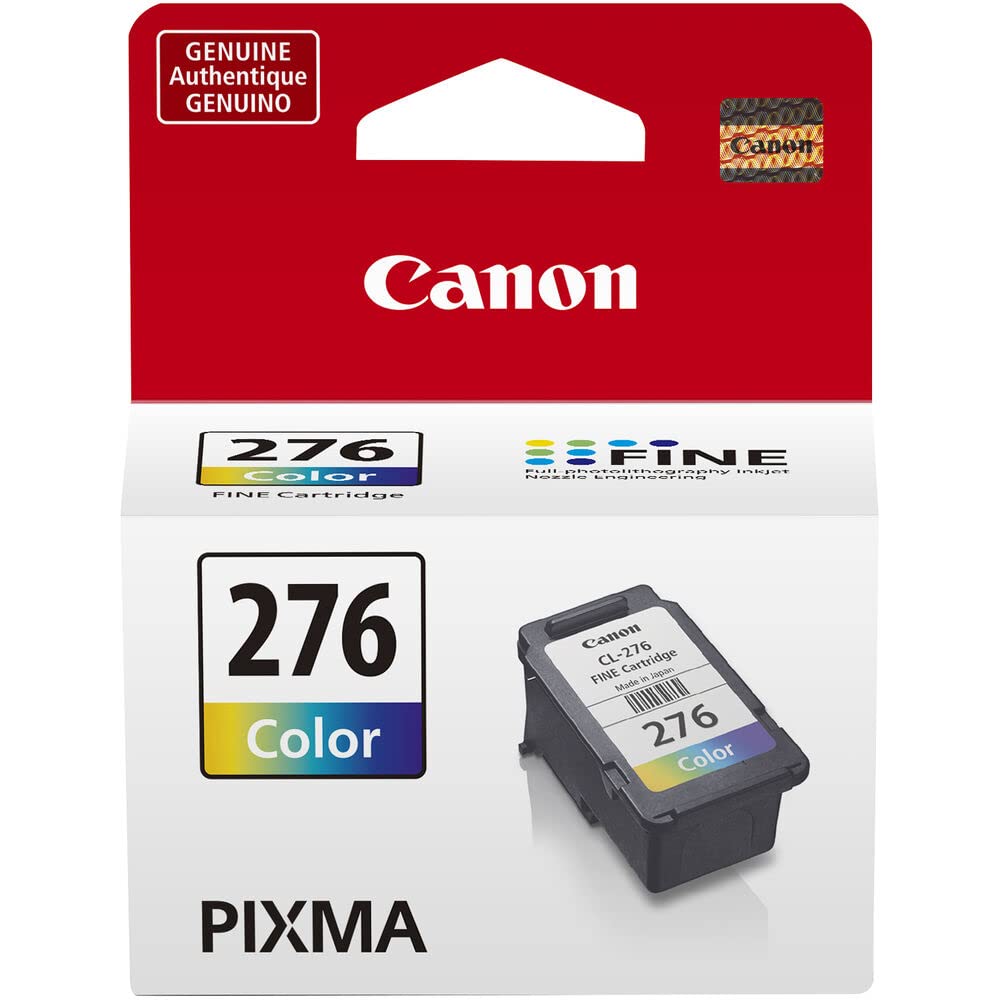 Canon PG-275 XL Black CL-276 Color Ink Cartridges (Retail Packaging)