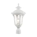 Livex Lighting 7855-13 Oxford 1-Light Outdoor Post Top Light, 9.5" x 19", White