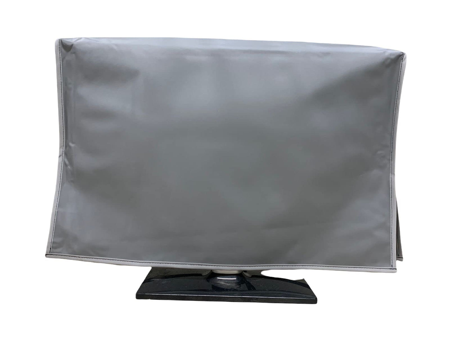The Perfect Dust Cover LLC Silver Gray Nylon Monitor Cover, Anti Static & Waterproof, Fits 24" LED/LCD Monitors, Dimensions 23"W x 3"D x 16"H
