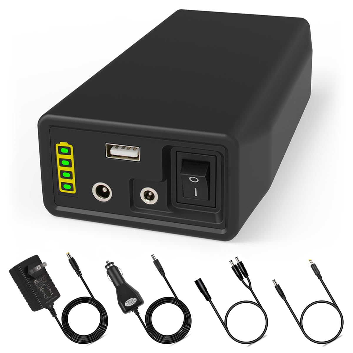 Talentcell 76.8Wh Portable Power Bank LF4100, 12.8V 6000mAh Multi Voltage Power Supply, DC 12V/9V & 5V USB Output for LED Strip, CCTV Camera, Mobile