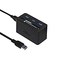 Kingwin USB HUB Adapter w/ Memory Card Reader Writer & USB 3.0 HUB Combo - Supports High Speed SD MS Micro M2 CF Card Reader For Macbook, Laptop