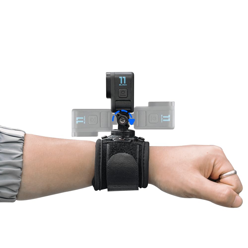 SOH Adjustable Wrist Strap Mount for GoPro 13/12/11/10/9/8, 360° Rotation Arm Mount Strap Compatible with DJI OSMO Action5 Pro/4/3, Insta 360 ONE RS