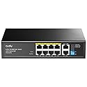 Cudy 8 Port Fast Ethernet 100Mbps PoE Switch 8 PoE+ Ports @120W, Plug & Play Sturdy Metal w/Shielded Ports Extend Mode Priority Mode FS1010PG