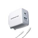 Monster USB C Charger, 25W Super Fast Charger with USB C Cable, Wall Charger with Foldable Plug for iPhone 15/15 Plus/15 Pro/15 Pro Max, Samsung