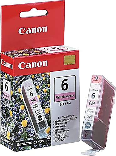 Canon BCI6PM (BCI-6) Ink Cartridge (Photo Magenta) in Retail Packaging