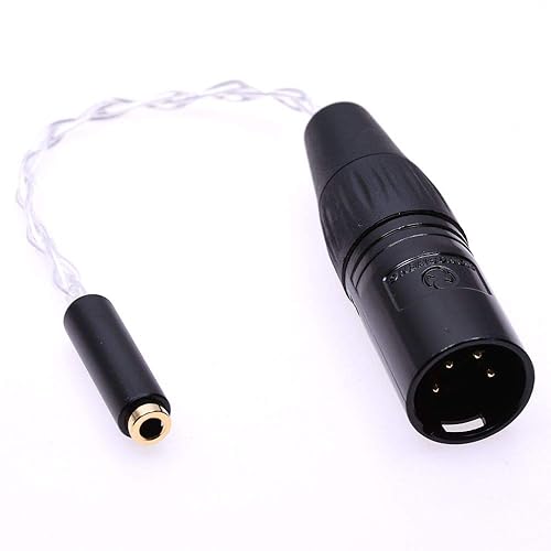 GAGACOCC 4-Pin XLR Male to 3.5mm TRRS Female Balanced Audio Adapter 10cm Cable