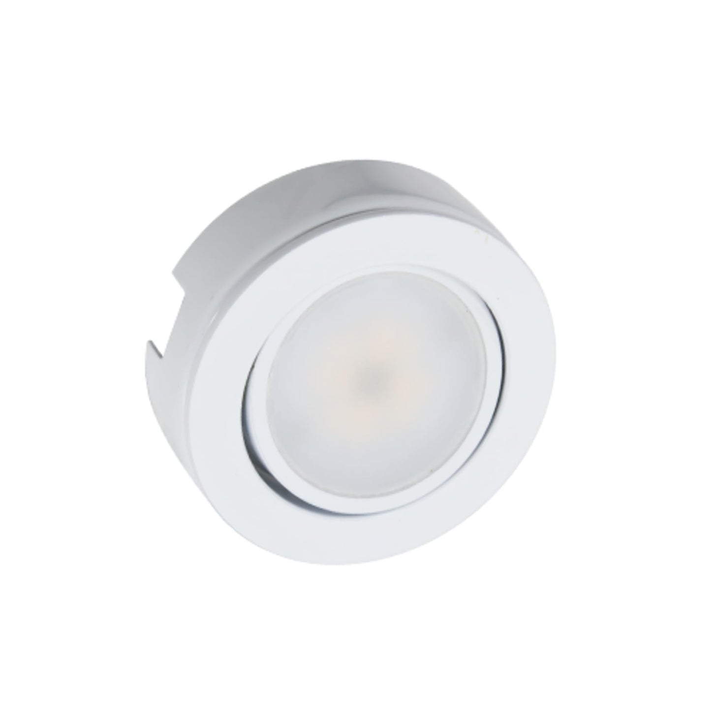 MVP Single Linking Puck with 6-Inch Lead/Tail Wiresand Mounting Screws, Dimmable Swivel LED, Linkable, cETLus Listed, 2-3/4-Inch, 2700K White, Single