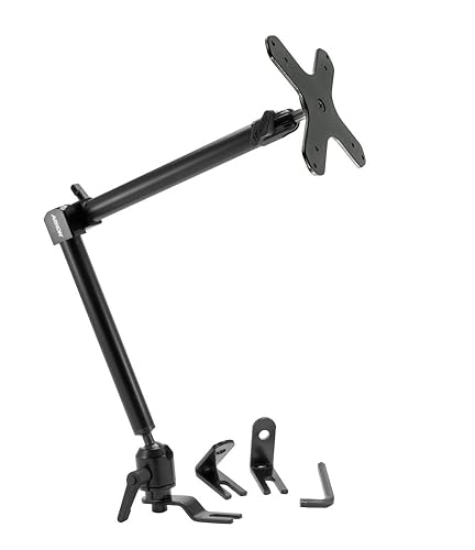 ARKON Mounts VESA-Compatible Car Seat Rail Mount & 22" Adjustable Arm | Designed for VESA 75/100 Compatible Devices | Strong Multi-Angle Arm |
