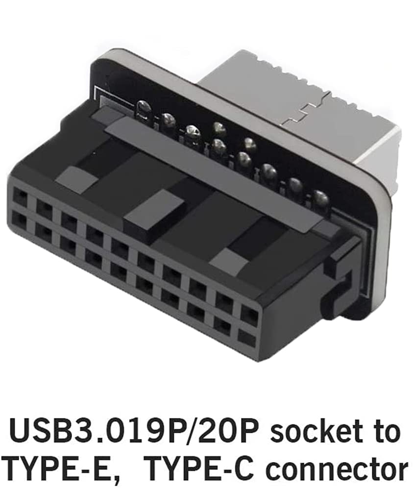XCZZYB USB Front Panel Adapter, Vertical USB 3.1 Front Panel Socket Key-A Type-E to 3.0 19/20Pin Header Adapter