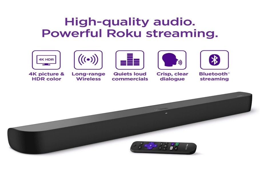 Roku onn Smart Soundbar with Built-in 4K Streaming Media Player