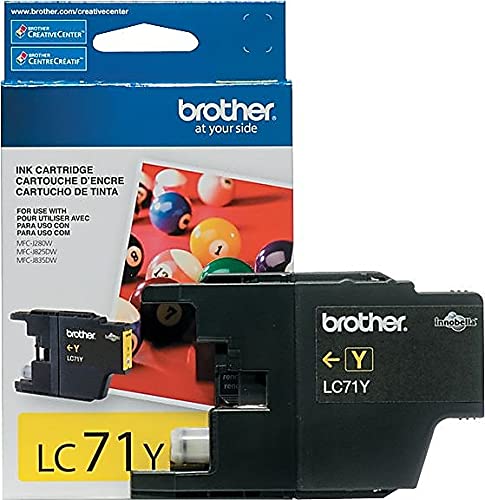 Brother LC71Y Yellow -Ink Cartridge, Yellow,300 Page