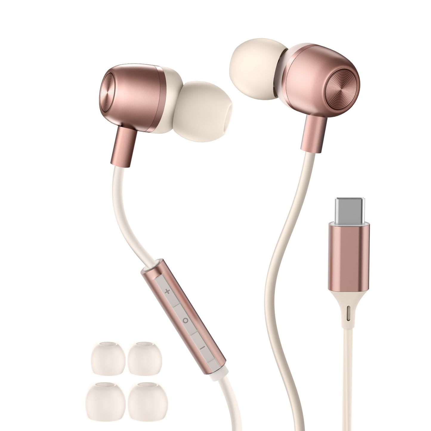 USB C Headphones Wired Earbuds for Samsung iPhone 17/16/15 Pro Max