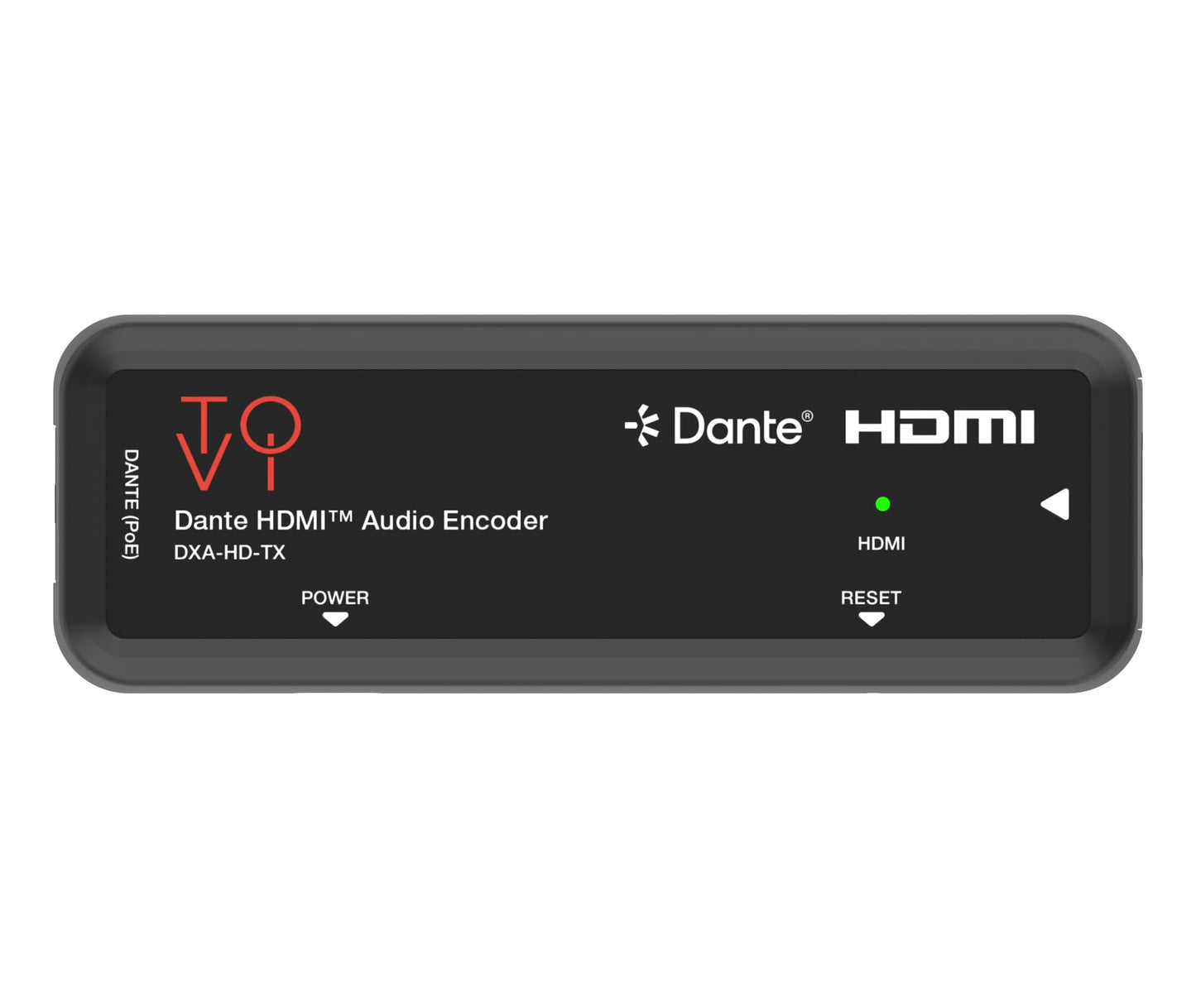 ToVi Dante HDMI Audio Transmitter - 2CH HDMI to Dante Converter, 24-bit, 32-192kHz, AES67, PoE/USB-C Power, Low Latency