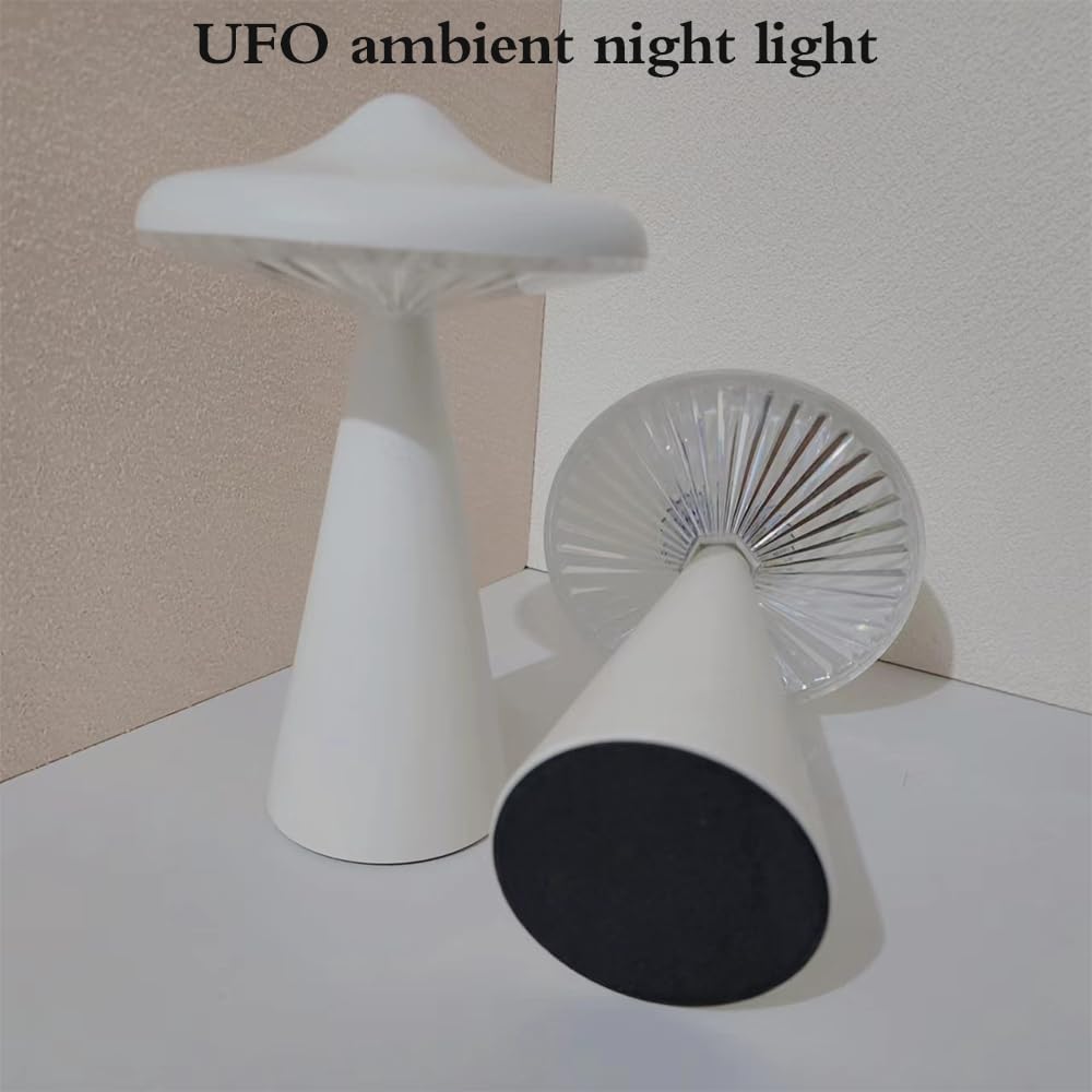 ANQIA UFO Led Night Light for Kids,Flicker-Free USB Rechargeable Light Bedside Desk Lamps with 3 Lighting Modes Birthday Halloween & Christmas Gifts