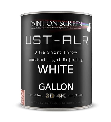 Paint on Screen Projector Screen Paint with Ambient Light Rejection | UST Projector Screen Paint For Picture Perfect 1080 HD and 4K UHD Clarity