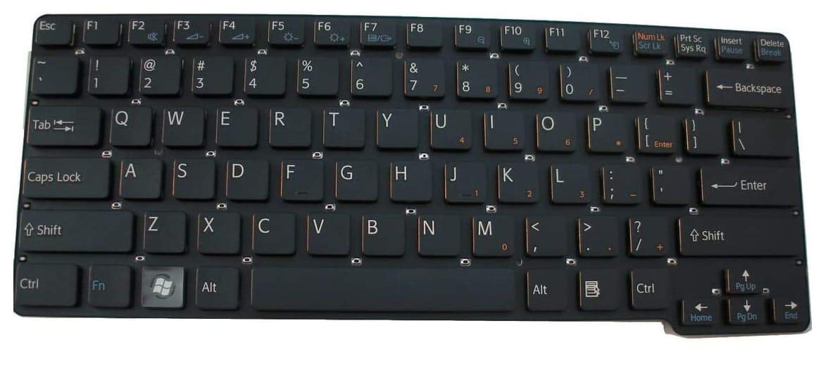 wangpeng® New Black US Laptop Keyboard for Sony Vaio VPC-CW VPCCW VPC-CW1EFX VPC-CW22FX VPC-CW21FX Keyboard No Frame