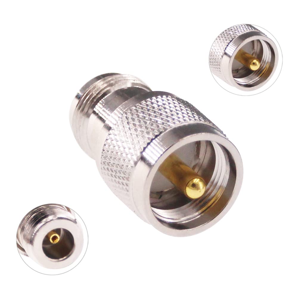 RFaha 4pcs N Type Male/Female to UHF PL-259 SO-239 M/F RF Coaxial Adapter Connector Kit(F36-4)