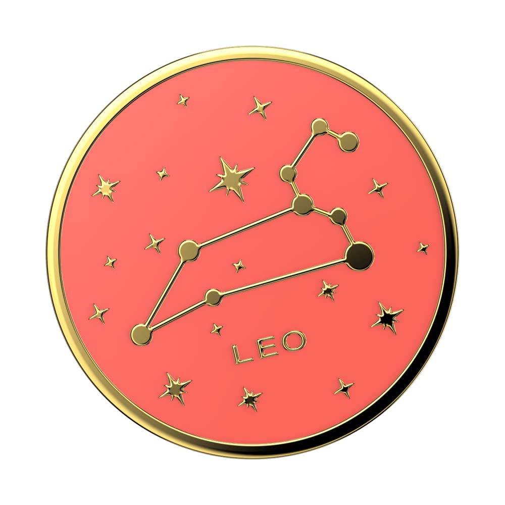 PopSockets Phone Grip with Expanding Kickstand, Adhesive Grip, Enamel - Zodiac Leo