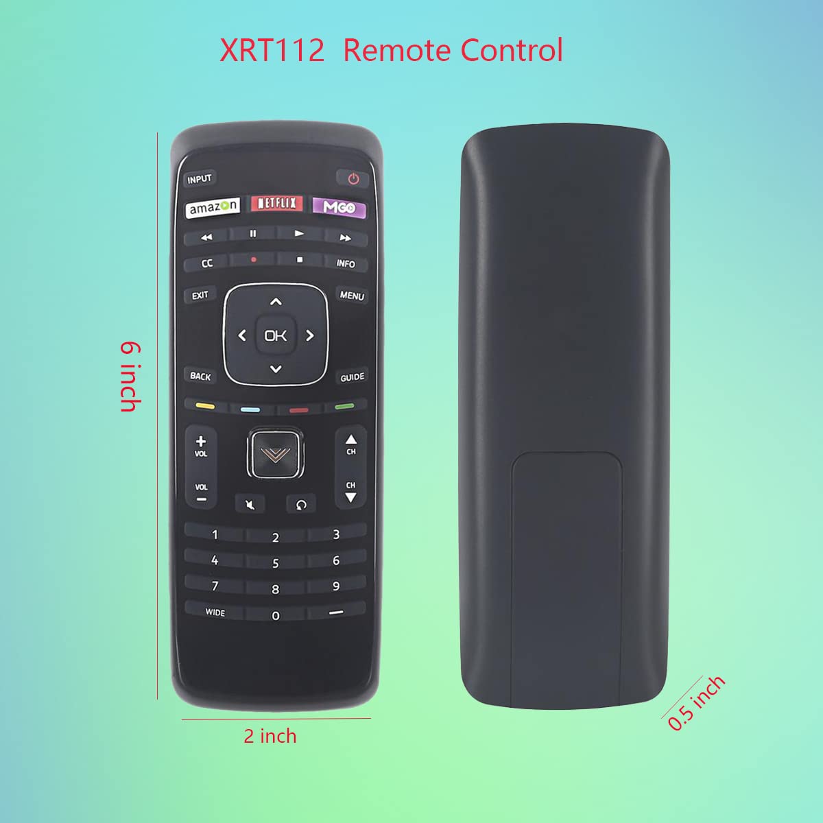 GHUST XRT112 Replacement Remote Control Universal for VIZIO Smart TV E600i-B3 E601i-A3 E601i-A3E E650i-B2 E700i-B3 M320SL M370SL M370SR M3D470KDE