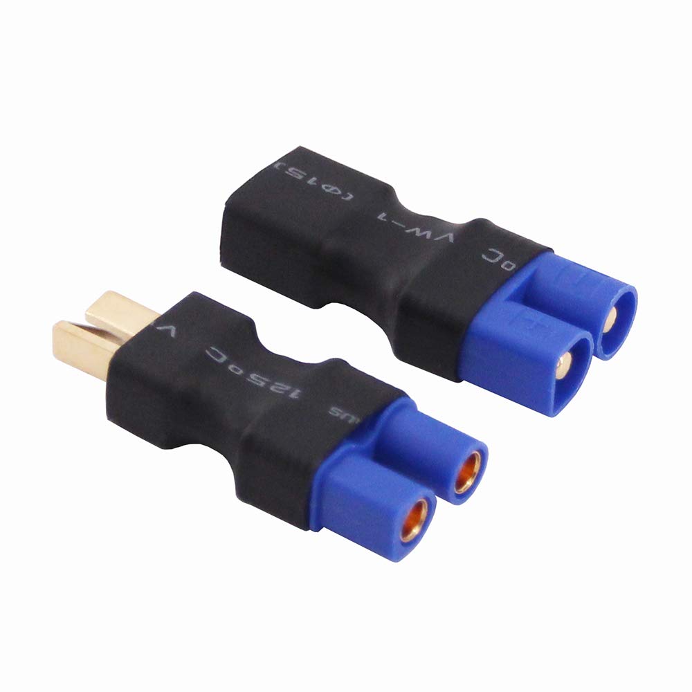 OliRC 4pcs No Wires Connector: T-Plug Style to EC3 Male Female Connector Adapter(C157-4)