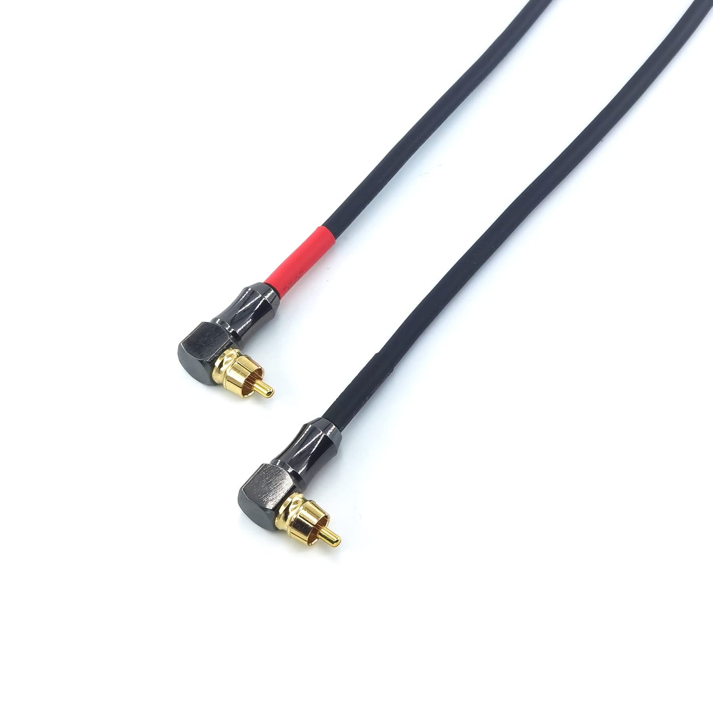 WJSTN-061 90 Degree Right Angle RCA Cable Male to Male Subwoofer Cable Digital Coaxial Audio Cable for Home Theater, Sound Bar, TV,and More? 2Pack