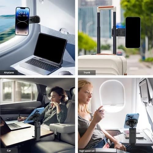 ThtRht Airplane Phone Holder Clamp Replacement Desk Clamps with 17mm Ball Head Joint C-Clamp Phone Stand for MagSafe Car Mount Charger Phone Clips