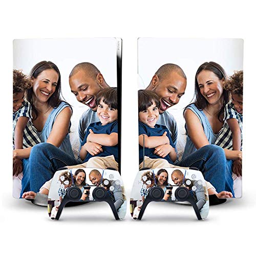 Custom Full Body PS5 Wrap Skin with Your Picture and Create Your Own Design,Custom Vinyl Skins Sticker for PS5 Disc Controller and Console