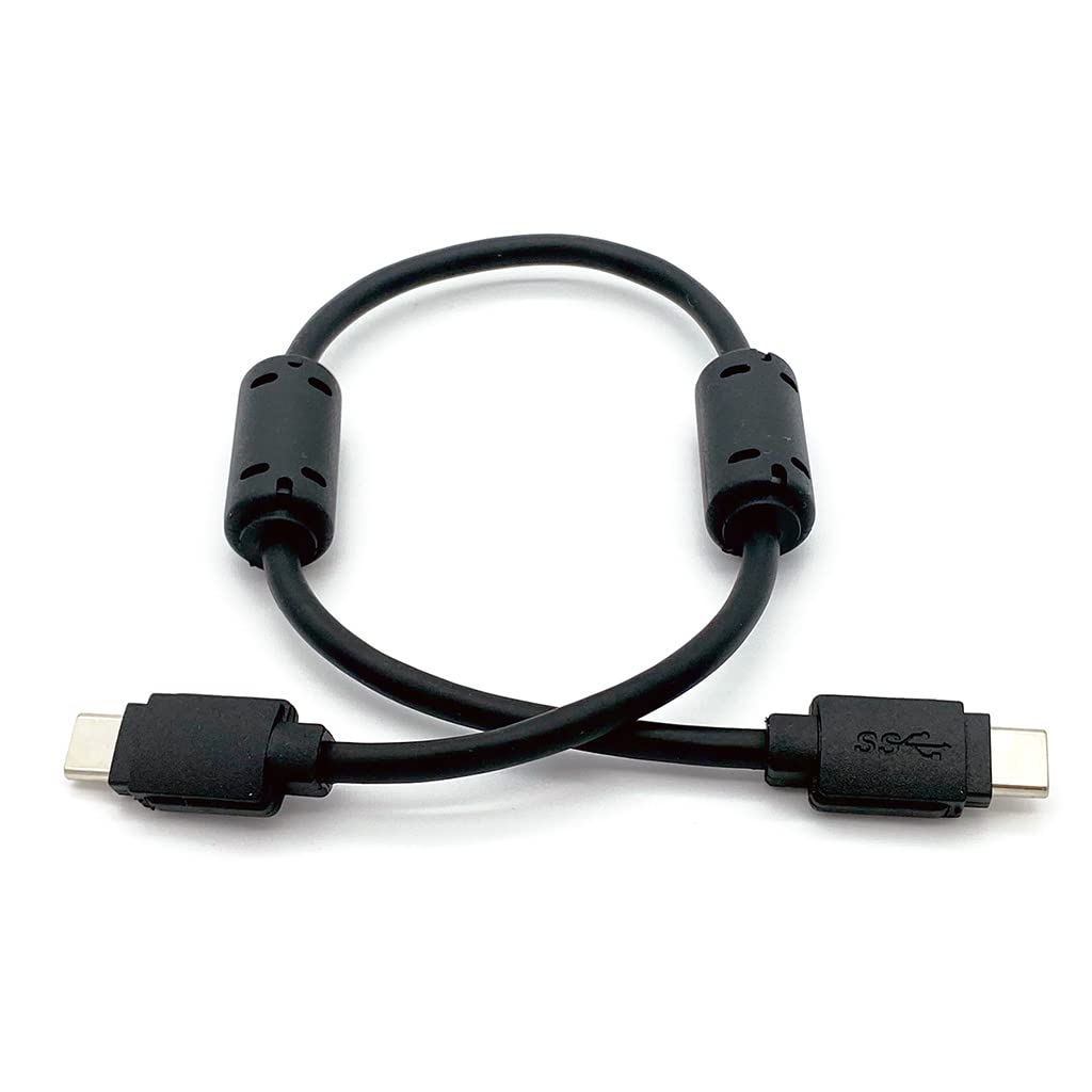Shielded Short USB-C to USB-C Cable with Ferrites