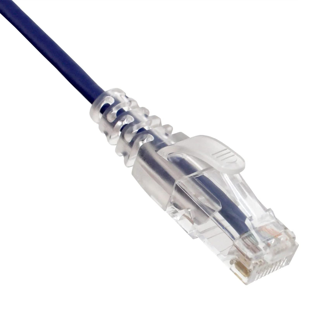 CableWholesale Cat6a Slim Ethernet Cable, 28AWG, 10 Gigabit, 15 ft, Purple