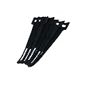 Monoprice Hook and Loop Fastening Cable Ties - 6 Inch, 50 Piece Bulk Pack, With Eye Hole For Hanging, Black