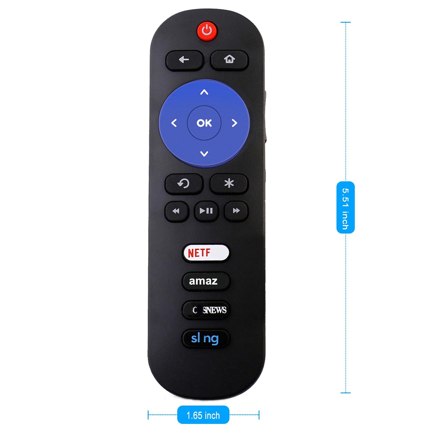 RC280 Replace Remote Applicable for TCL Roku TV 55FS3850 55US5800 65US5800 43FP110 49FP110 32FS3700 32FS4610R 32S800 32S850 28S305 32S305 40S305