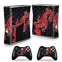 MightySkins Skin Compatible with X-Box 360 Xbox 360 S Console - Red Dragon | Protective, Durable, and Unique Vinyl Decal wrap Cover | Easy to Apply