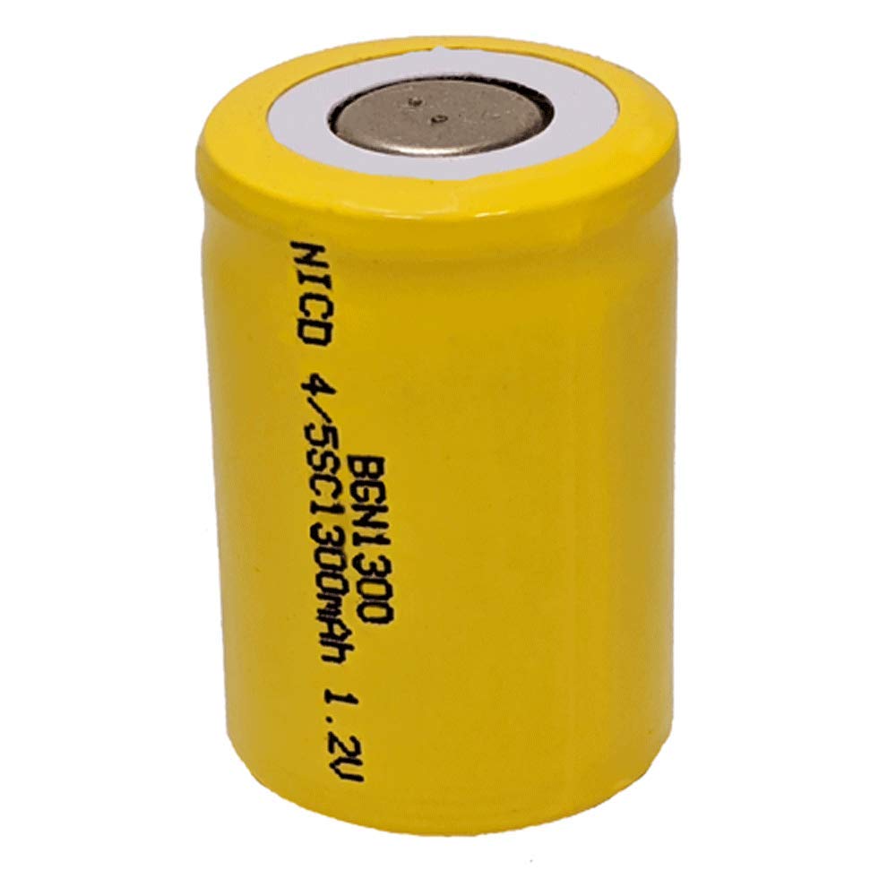 BatteryGuy BGN1300 4/5 Sub C rechargeable 1.2 Volt 1300 mAh Nicad battery