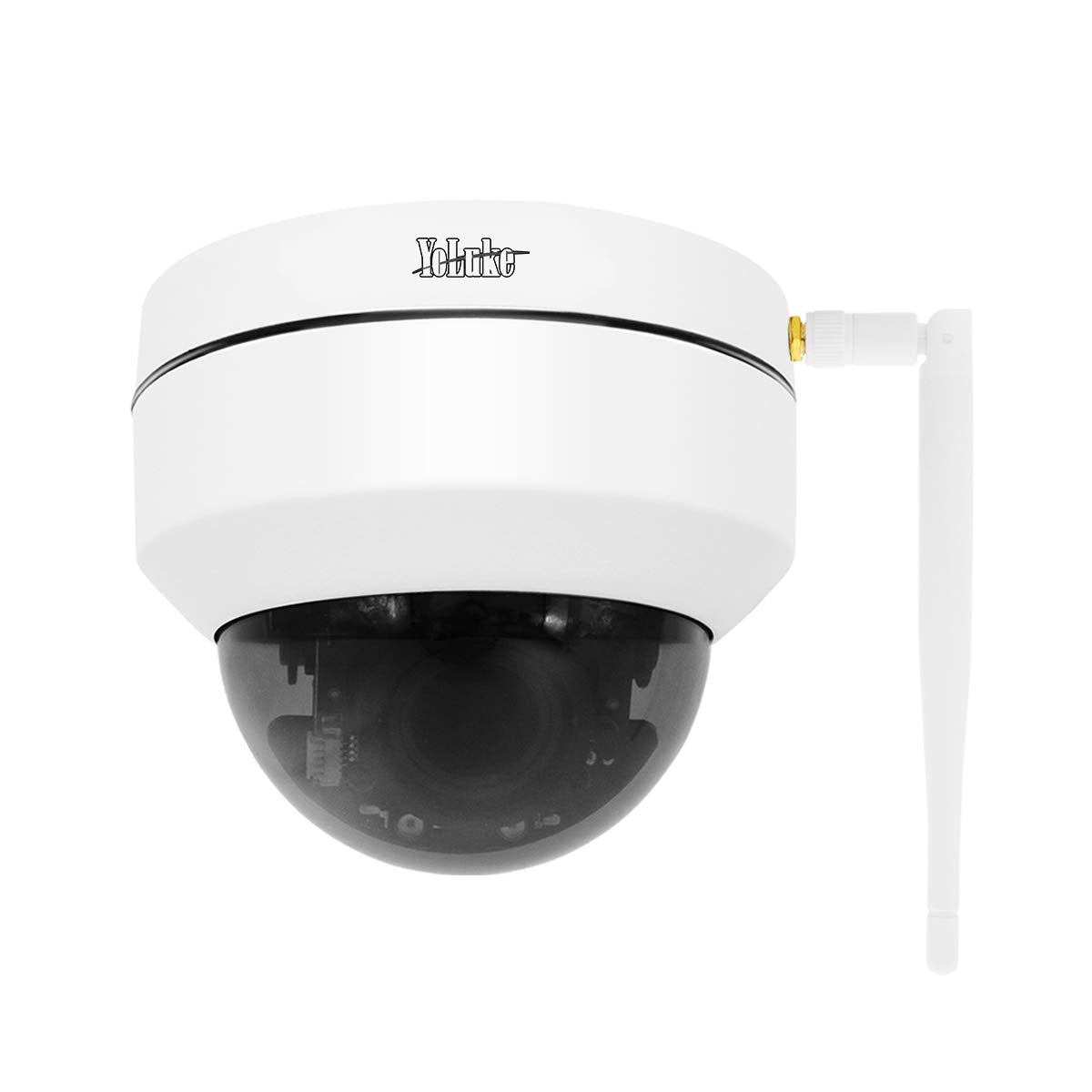 YoLuKe PTZ Dome IP Cameras Indoor/Outdoor 5MP 4X Pan Tilt No WiFi Security Camera Support Night Vision Alarm Siren Human Detection Auto Tracking 2-Way