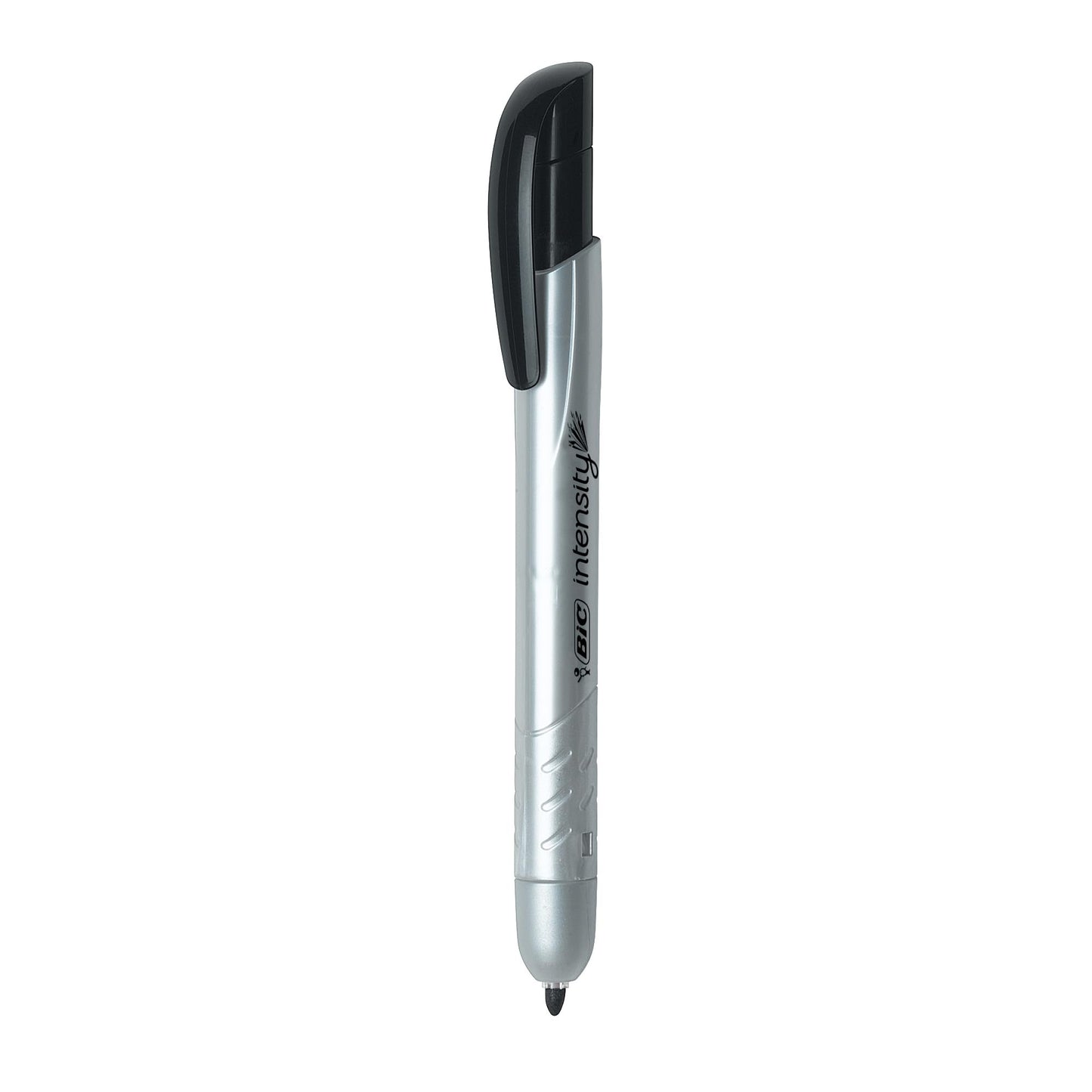 BIC Intensity Retractable Permanent Markers, Fine Bullet Tip, Black, 12-Count Pack, Permanent Markers for Teachers and Office Supplies