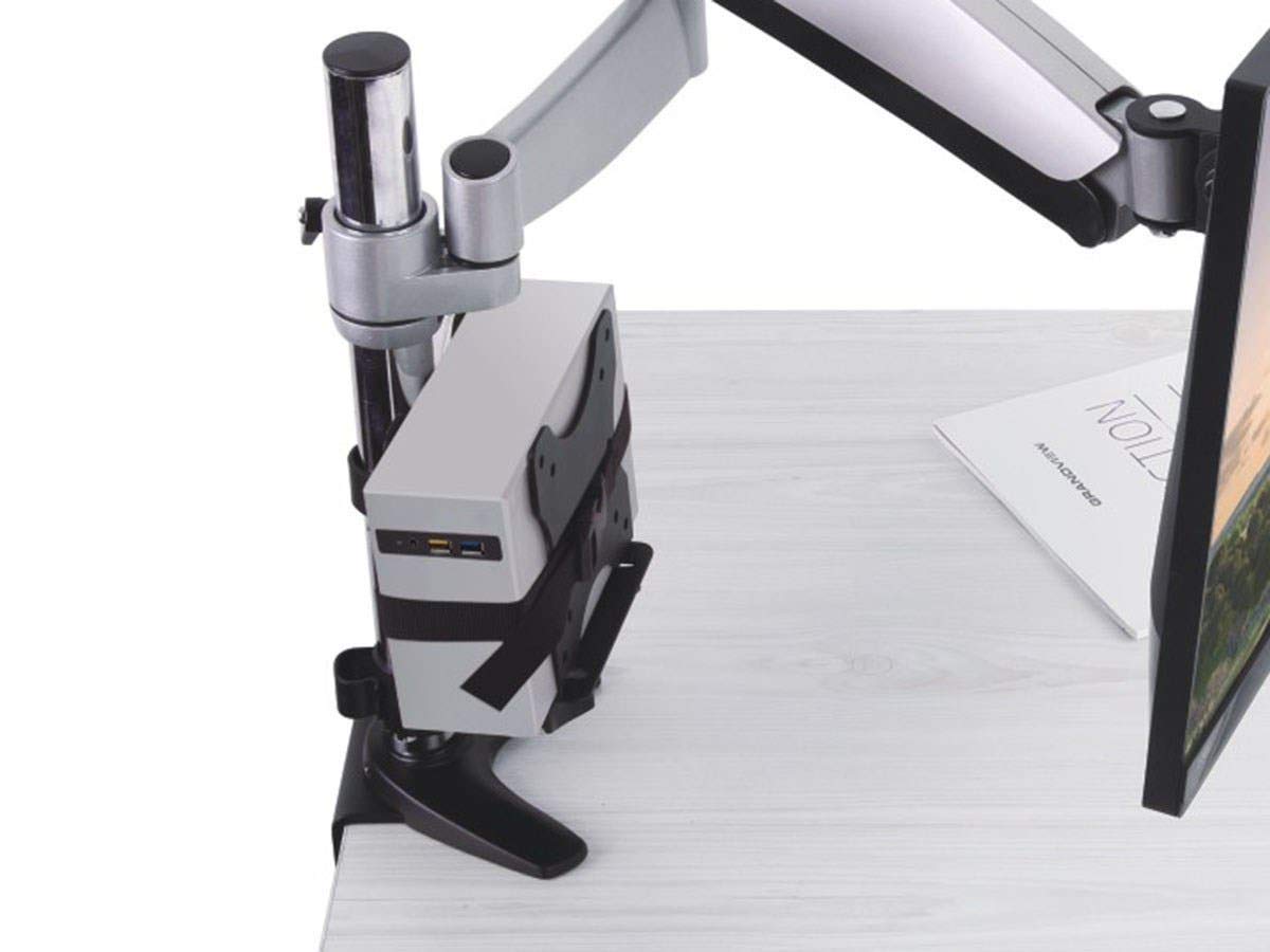 Monoprice Computer Case CPU Holder - Thin Client Mini PC Multi-Mount, Works with Mini PCs Up to 2.9 Inches Wide, Supports Up to 11 Pounds - Workstream