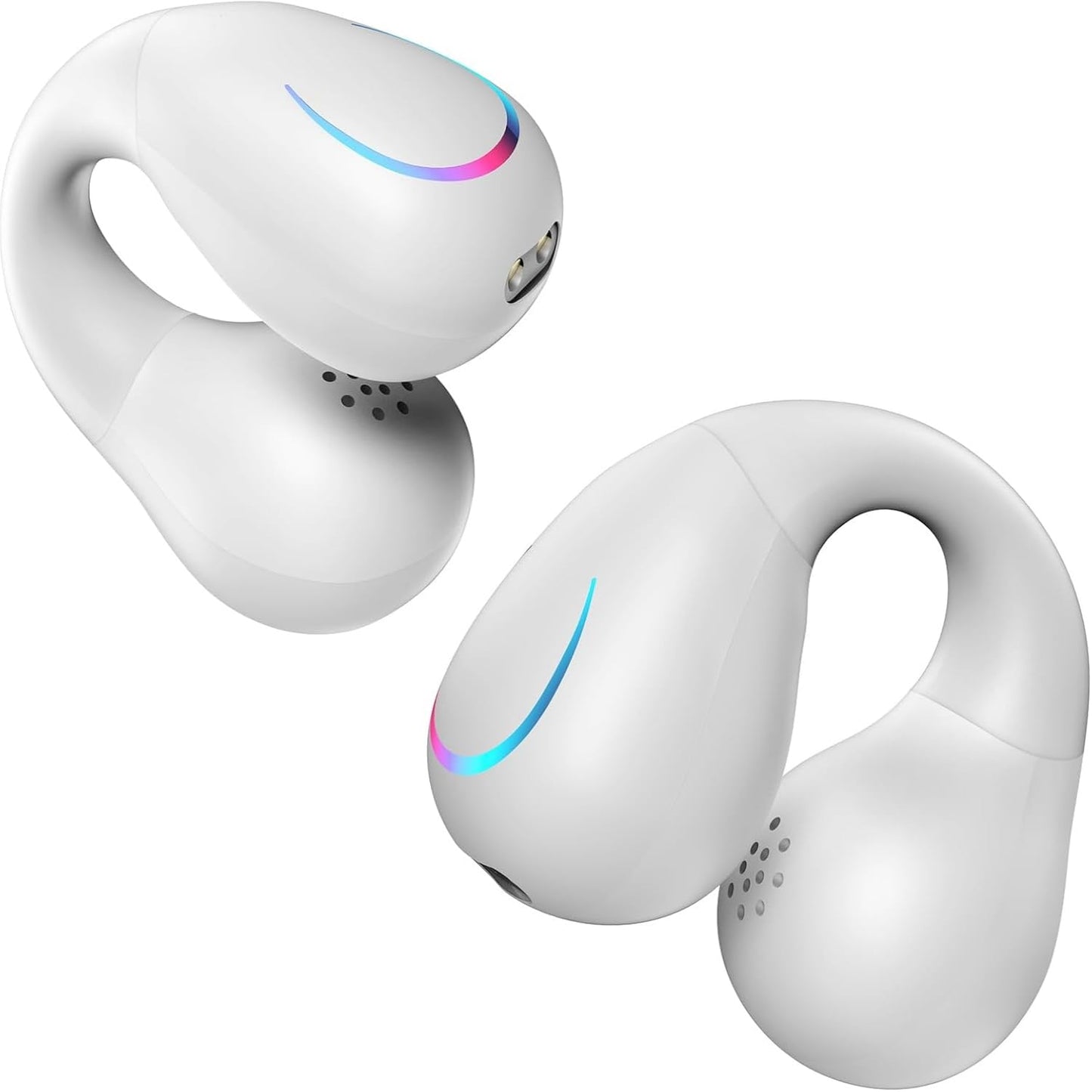 Open Ear Bone Conduction Headphones Bluetooth 5.3 Wireless Open Clip Ear Earbuds Built-in Mic with Ear Hooks 60 Hours Playtime Sport Earphones IPX7