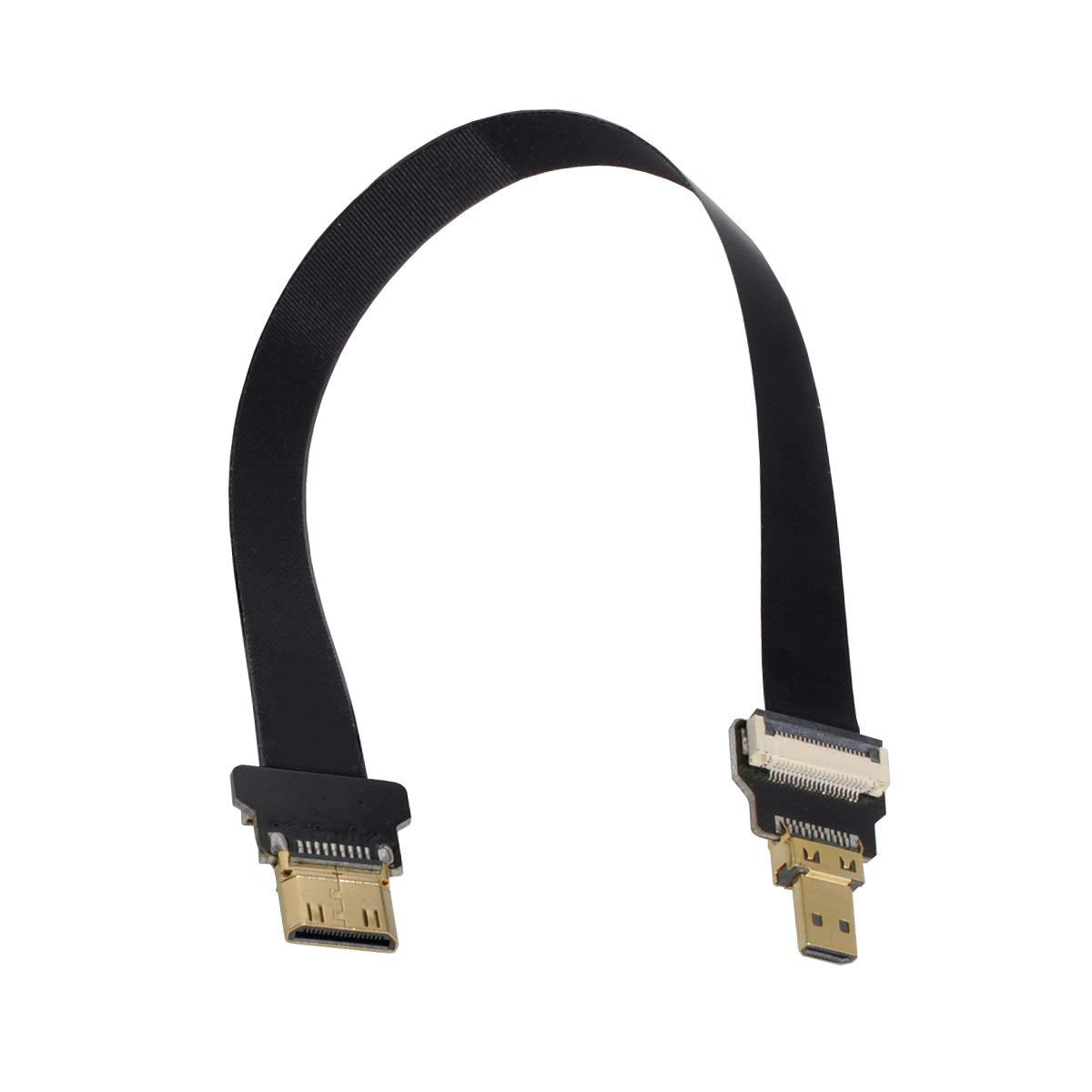 xiwai CYFPV Mini HDMI Male to Micro HDMI Male Extension FPC Flat Cable 1080P for FPV HDTV Multicopter Aerial Photography (0.2M)